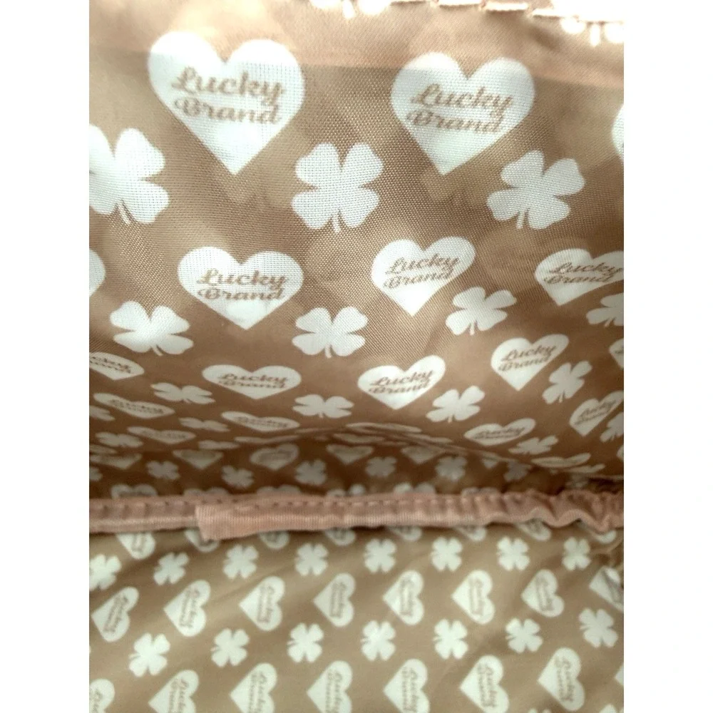Lucky Brand Pink Makeup Travel Cosmetics Toiletry Bag 11